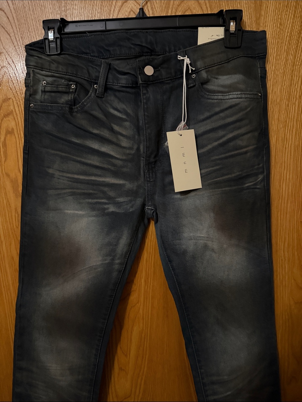 MNML Men's Black Washed Skinny Jeans